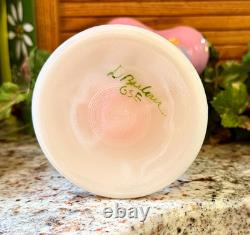 SCARCE FentonGIFT SHOP EXC. ROSALENE FLORAL FLARED TRUMPET VASE 2004
