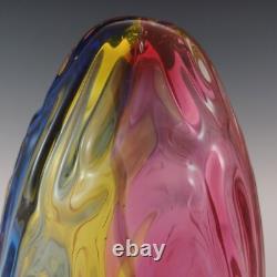 SIGNED Archimede Seguso Murano'Carnivale' Glass Large Egg Sculpture