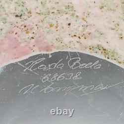 SIGNED LARGE Kosta Boda Pink Glass'May' Vase by Kjell Engman