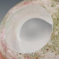 SIGNED LARGE Kosta Boda Pink Glass'May' Vase by Kjell Engman