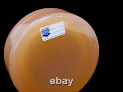 SIGNED Murano Cenedese Antonio Da Ros Salmon Pink Space Age Flying Saucer Bowl