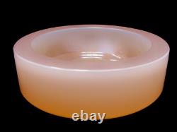 SIGNED Murano Cenedese Antonio Da Ros Salmon Pink Space Age Flying Saucer Bowl