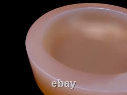 SIGNED Murano Cenedese Antonio Da Ros Salmon Pink Space Age Flying Saucer Bowl