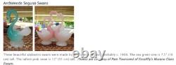 STUNNING vintage 1960 Murano Archimede Seguso alabastro glass crested swan bird
