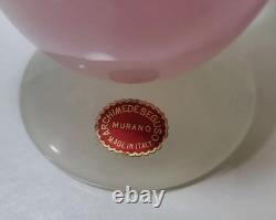 STUNNING vintage 1960 Murano Archimede Seguso alabastro glass crested swan bird