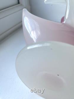 STUNNING vintage 1960 Murano Archimede Seguso alabastro glass crested swan bird