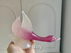 STUNNING vintage 1960's Murano Archimede Seguso LABEL alabastro glass swan bird