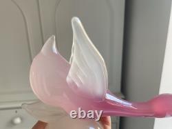 STUNNING vintage 1960's Murano Archimede Seguso LABEL alabastro glass swan bird
