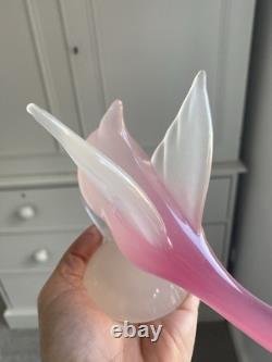 STUNNING vintage 1960's Murano Archimede Seguso LABEL alabastro glass swan bird