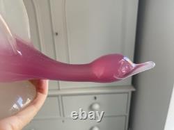 STUNNING vintage 1960's Murano Archimede Seguso LABEL alabastro glass swan bird