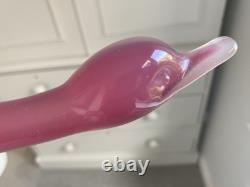 STUNNING vintage 1960's Murano Archimede Seguso LABEL alabastro glass swan bird