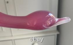 STUNNING vintage 1960's Murano Archimede Seguso LABEL alabastro glass swan bird