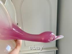 STUNNING vintage 1960's Murano Archimede Seguso LABEL alabastro glass swan bird