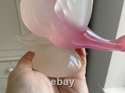 STUNNING vintage 1960's Murano Archimede Seguso LABEL alabastro glass swan bird