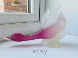 STUNNING vintage 1960's Murano Archimede Seguso LABEL alabastro glass swan bird