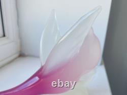 STUNNING vintage 1960's Murano Archimede Seguso LABEL alabastro glass swan bird