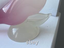 STUNNING vintage 1960's Murano Archimede Seguso LABEL alabastro glass swan bird