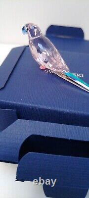 SWAROVSKI JUNGLE BEATS PINK PARAKEET CHA CHA 5557848 retired boxed perfect rare