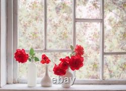 Sakura Privacy Window Film Frosted Glass Decal Pink Blossom Floral Pastel Wrap
