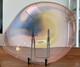 Salamandra Art Glass Hand Blown Art Glass Pink Multicolor Rondel Suncatcher'97
