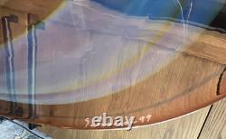 Salamandra Art Glass Hand Blown Art Glass Pink Multicolor Rondel Suncatcher'97