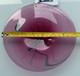 Salamandra Studio Art Glass Hand Blown Pink Swirl Rondel Window Suncatcher'99