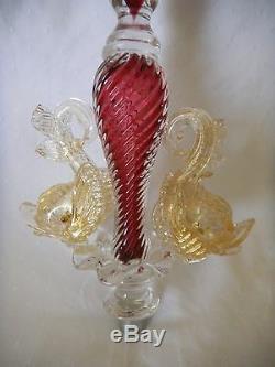 Salviati Antique Venetian Art Glass Two Piece Compote