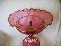 Salviati Antique Venetian Art Glass Two Piece Compote