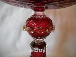 Salviati Antique Venetian Art Glass Two Piece Compote