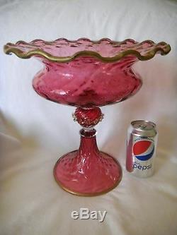 Salviati Antique Venetian Art Glass Two Piece Compote