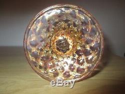 Salviati Barovier Toso Pink Gold Venetian Dragon Serpent Glass Goblet Murano