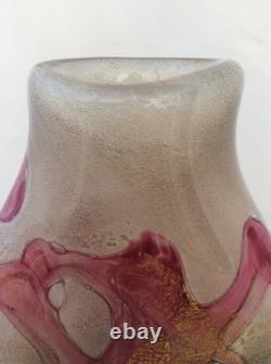 Sam Herman Inspired Art Glass Signed & Dated 1996 Large 29cm Tall Vase Vgc