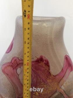 Sam Herman Inspired Art Glass Signed & Dated 1996 Large 29cm Tall Vase Vgc