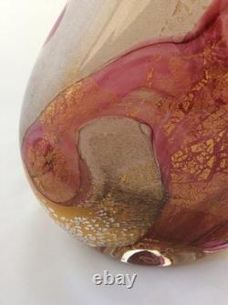 Sam Herman Inspired Art Glass Signed & Dated 1996 Large 29cm Tall Vase Vgc