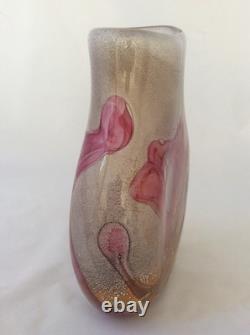 Sam Herman Inspired Art Glass Signed & Dated 1996 Large 29cm Tall Vase Vgc