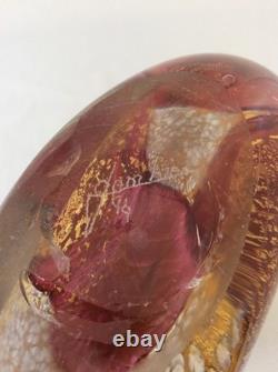 Sam Herman Inspired Art Glass Signed & Dated 1996 Large 29cm Tall Vase Vgc