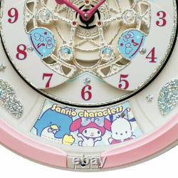 Sanrio characters SEIKO Mechanism Wall Clock Sanrio Japan Kawaii withTracking #