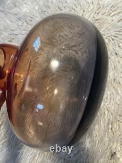 Sasaki Crystal Handcrafted Art Glass Vase Bowl Beautiful Pink/Rose Color WithStikr