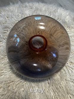 Sasaki Crystal Handcrafted Art Glass Vase Bowl Beautiful Pink/Rose Color WithStikr