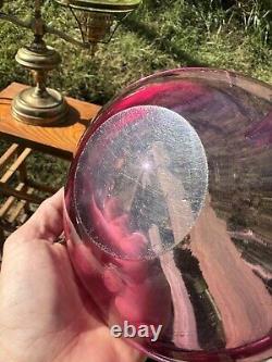 Seguso (Archimede) 1940s-1950s Pink Bowl Made In Murano Italy HTF Very Heavy