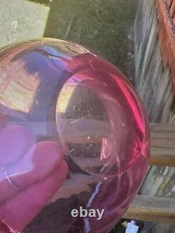 Seguso (Archimede) 1940s-1950s Pink Bowl Made In Murano Italy HTF Very Heavy