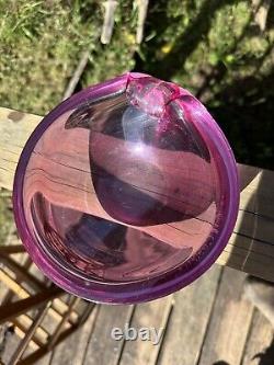 Seguso (Archimede) 1940s-1950s Pink Bowl Made In Murano Italy HTF Very Heavy