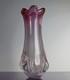 Seguso Murano Glass Vase Mid-Century Pink Sommerso Italian Art