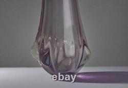 Seguso Murano Glass Vase Mid-Century Pink Sommerso Italian Art