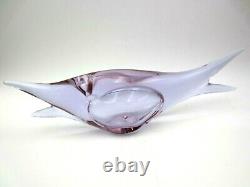 Seguso fish figure pink blue alexandrite 50s vintage Murano Italian art glass