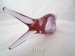 Seguso fish figure pink blue alexandrite 50s vintage Murano Italian art glass