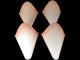 Set 4 Vintage Art Deco Frosted White Pink Glass Wall Light Slip Shades Reclaimed