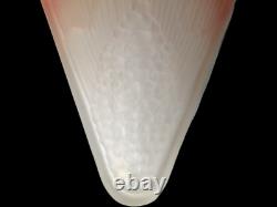 Set 4 Vintage Art Deco Frosted White Pink Glass Wall Light Slip Shades Reclaimed