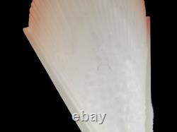 Set 4 Vintage Art Deco Frosted White Pink Glass Wall Light Slip Shades Reclaimed