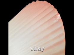 Set 4 Vintage Art Deco Frosted White Pink Glass Wall Light Slip Shades Reclaimed